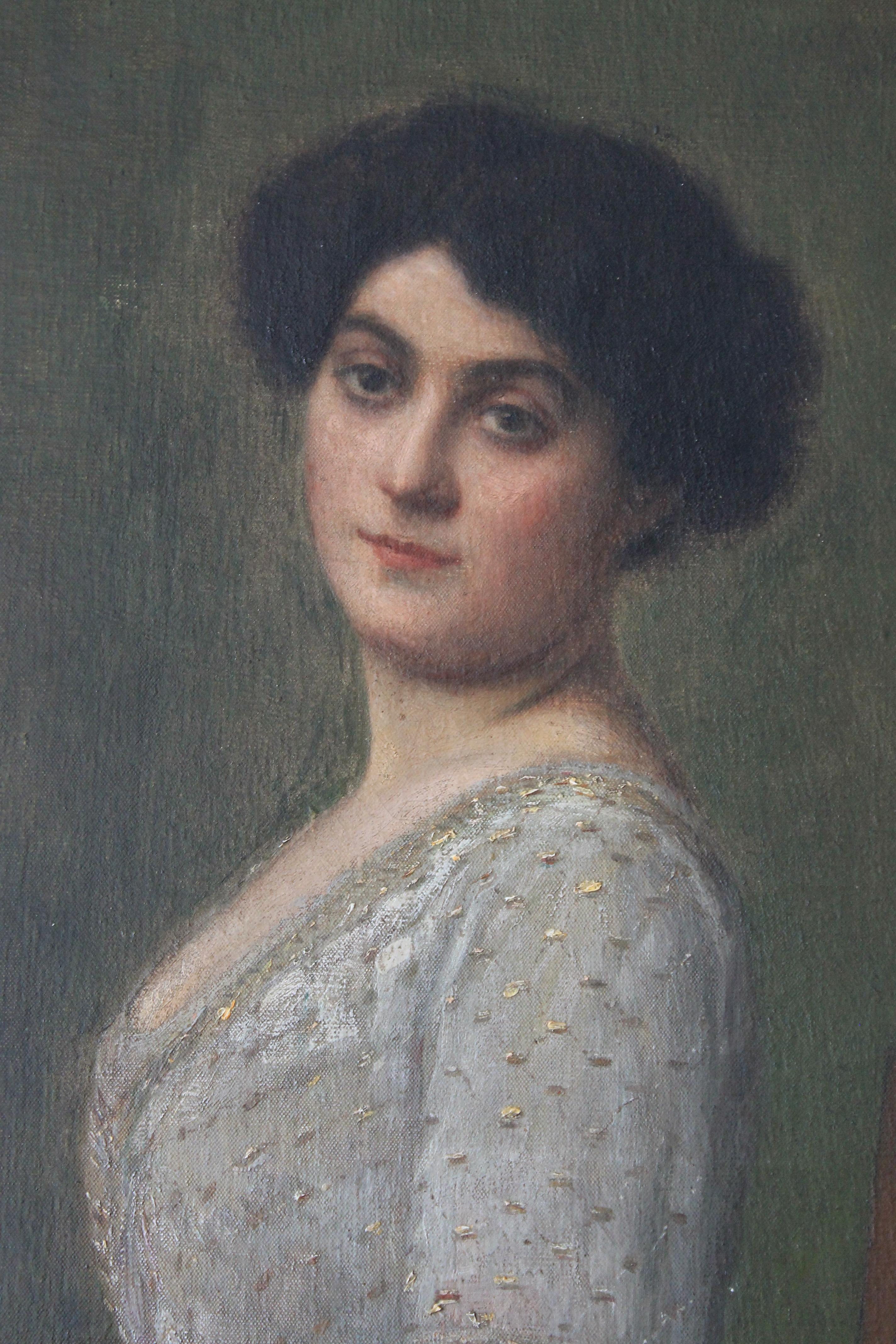 Portrait ancien d'une femme assise par Carl Ernst Von Stetten en vente 9