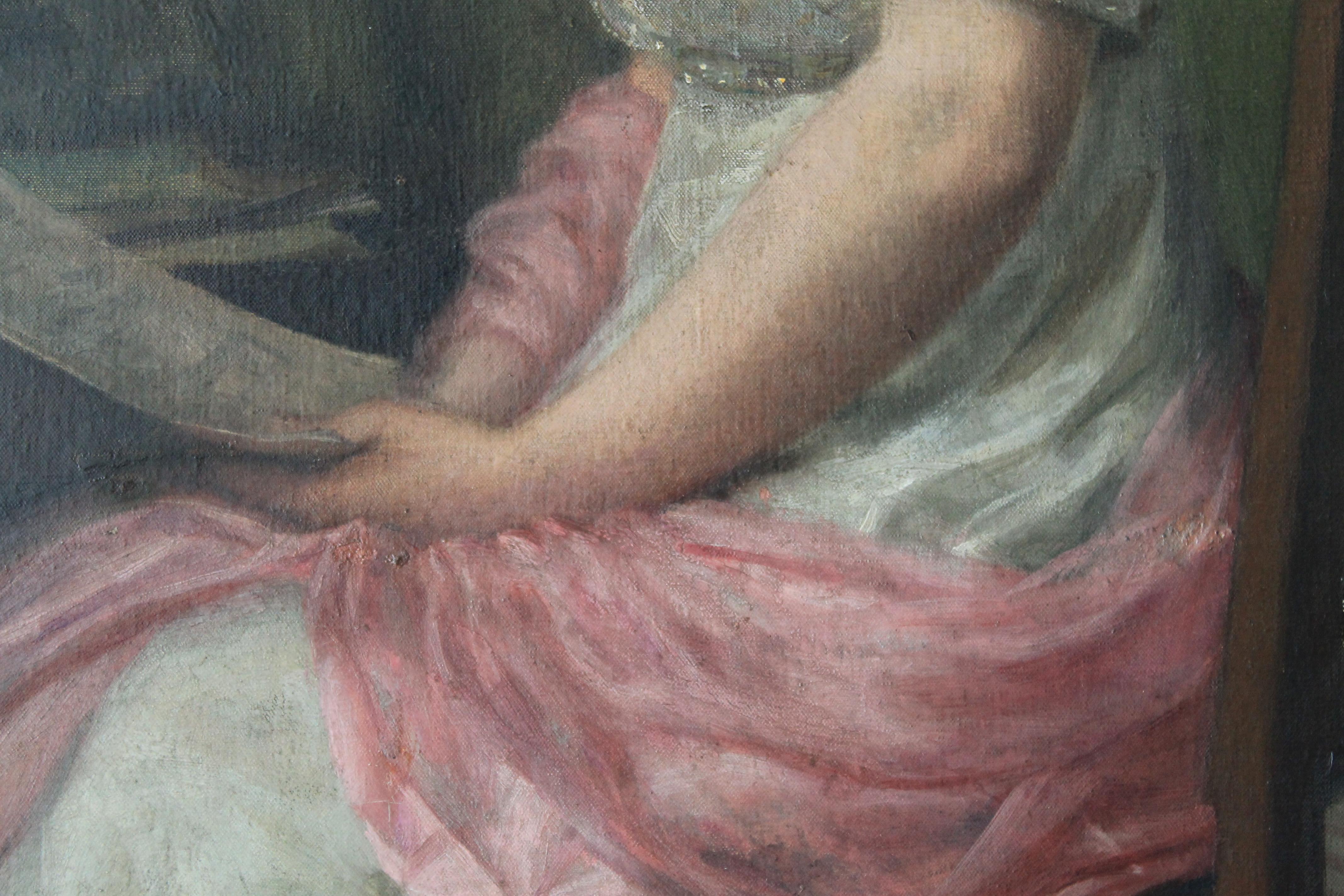 Antikes Porträt einer Frau, die sitzt, von Carl Ernst Von Stetten im Angebot 5