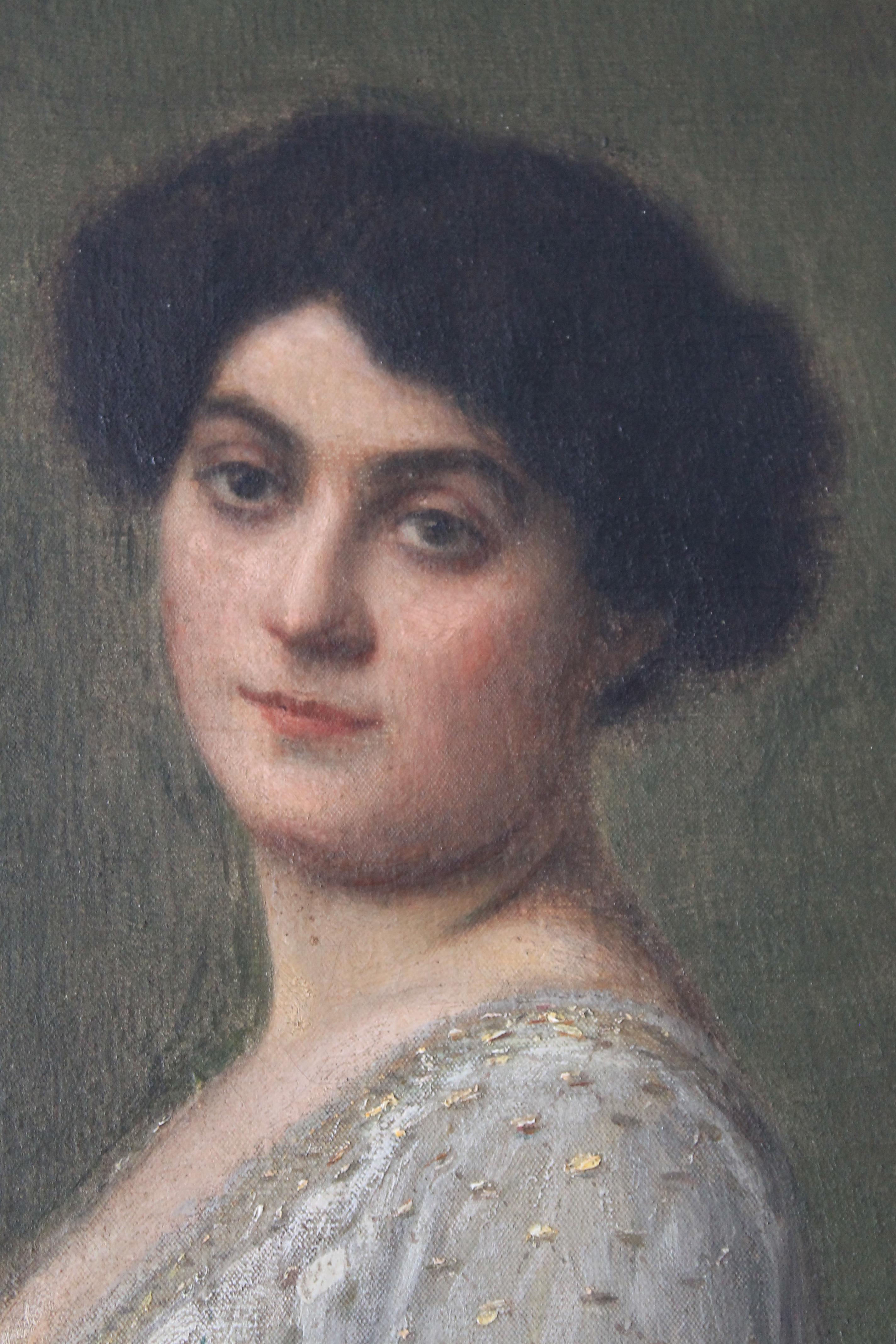 Portrait ancien d'une femme assise par Carl Ernst Von Stetten en vente 8