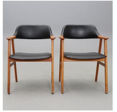 CARL-EWERT EKSTRÖM 1960s Dining Chairs Set of 10 1960s mid century modern black