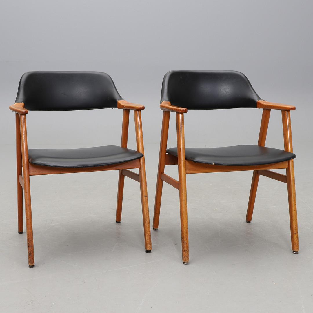 CARL-EWERT EKSTRÖM 1960s Sillas de comedor Juego de 10 1960s mid century modern negro Sueco en venta