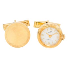 Retro Carl F. Bucherer 18 Karat Yellow Gold Cufflinks Watch