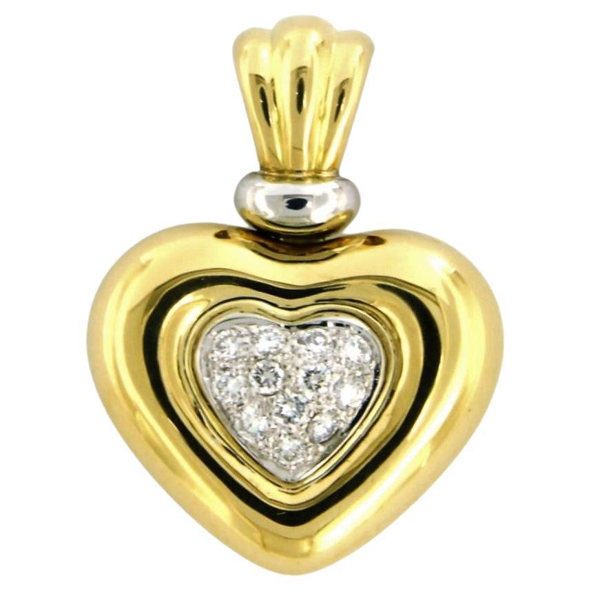 Louis Vuitton Heart Locket Charm Gold Pendant For Sale at 1stDibs