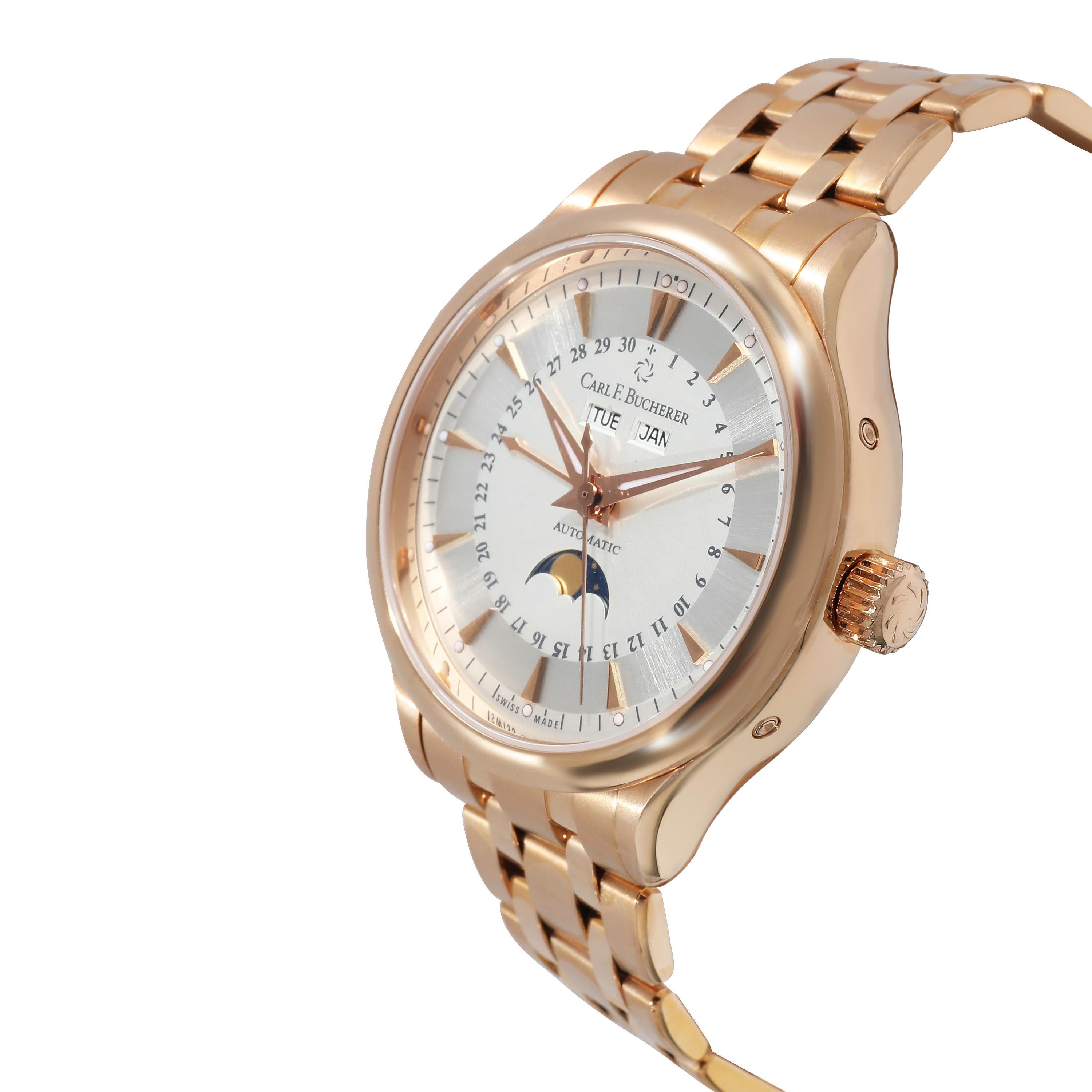 Carl F. Bucherer Manero Moonphase 10909.03A Herrenuhr aus 18 Karat Roségold

SKU: 132750

PRIMÄRE DETAILS
Marke: Carl F. Bucherer
Modell: Manero Mondphase
Herkunftsland: Schweiz
Uhrwerk Typ: Mechanisch: Automatik/Kinetik
Jahr der Herstellung: