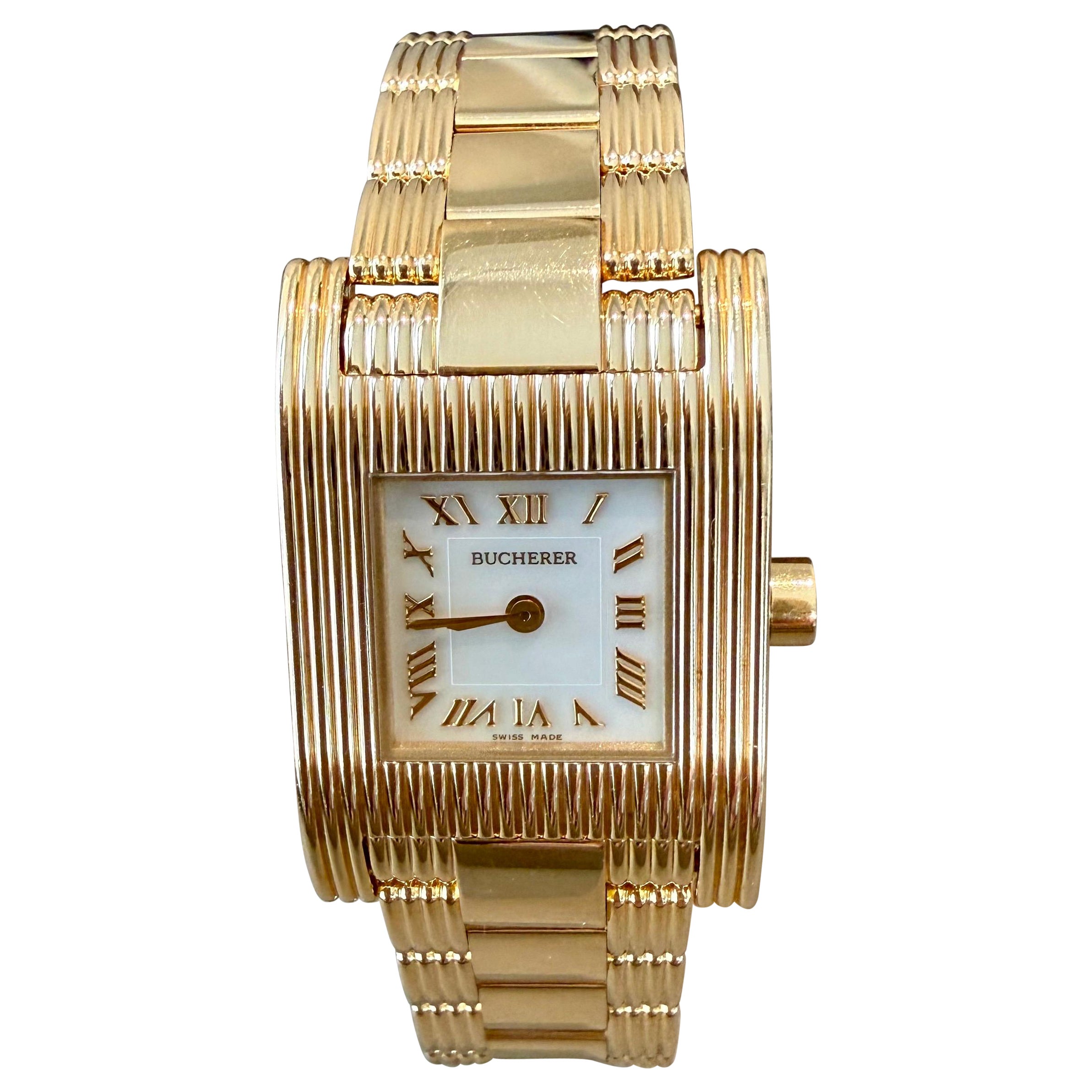 Pre-owned Carl F Bucherer Carl F. Bucherer Pathos Midi Ladies Watch 18 K Yellow Gold