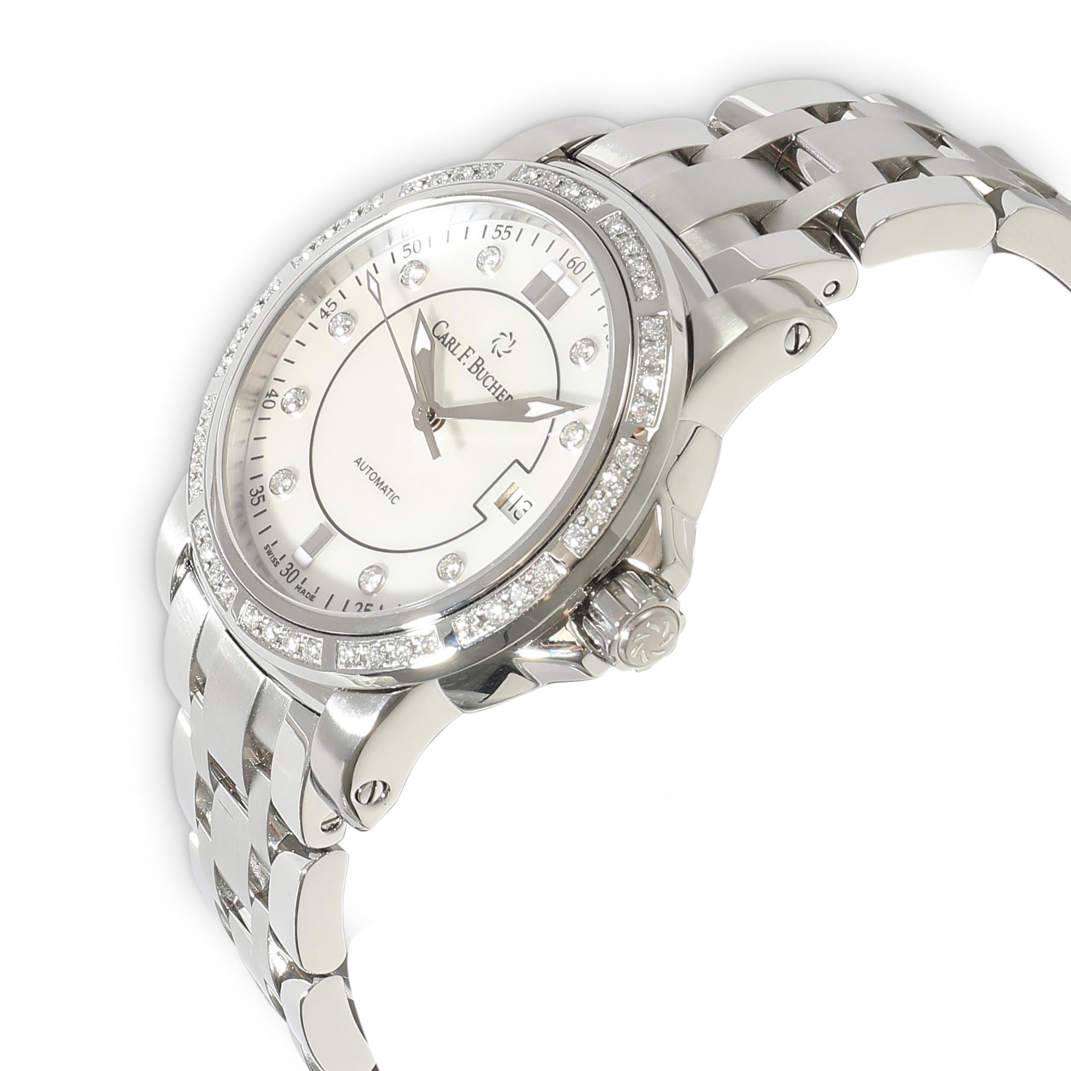 Carl F. Bucherer Patravi Autodate 00.10617.08.77.31 Unisex Watch in  Stainless S In Excellent Condition For Sale In New York, NY