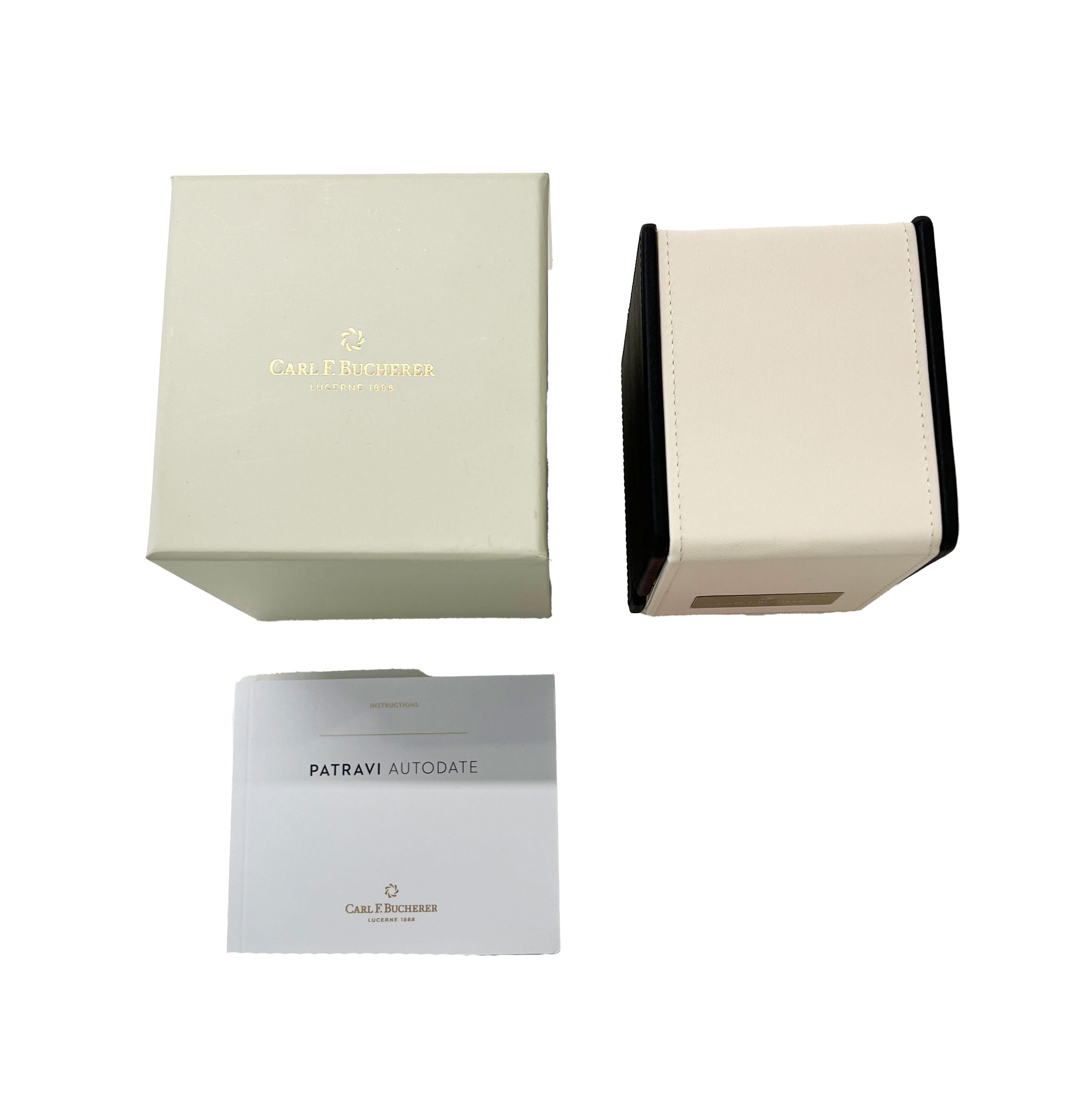 Carl F. Bucherer Patravi Autodate 00.10617.08.77.31 Unisex Watch in  Stainless S For Sale 2