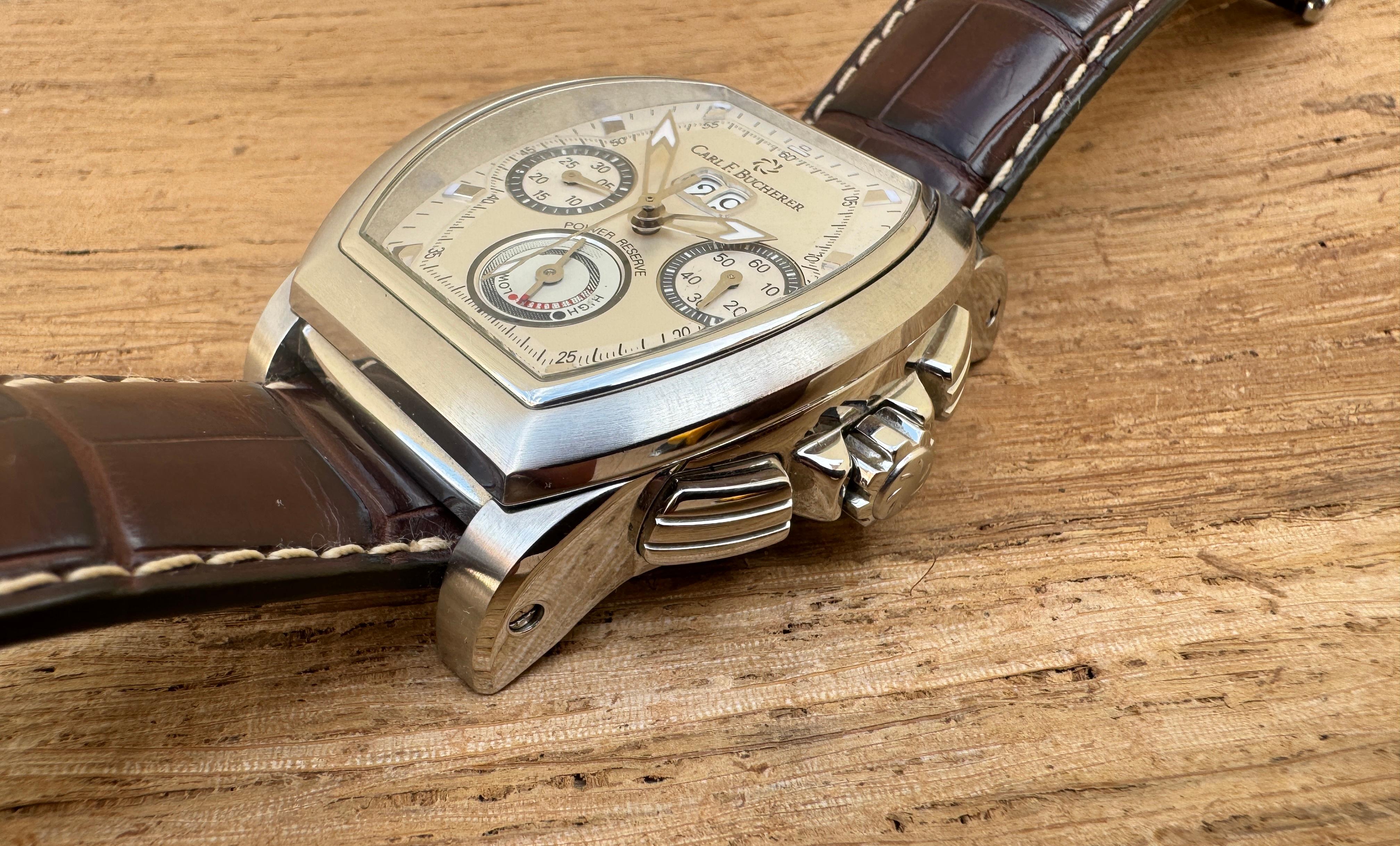 Carl F. Bucherer Patravi Chronograph Superb Automatic Watch In Good Condition For Sale In Toronto, CA
