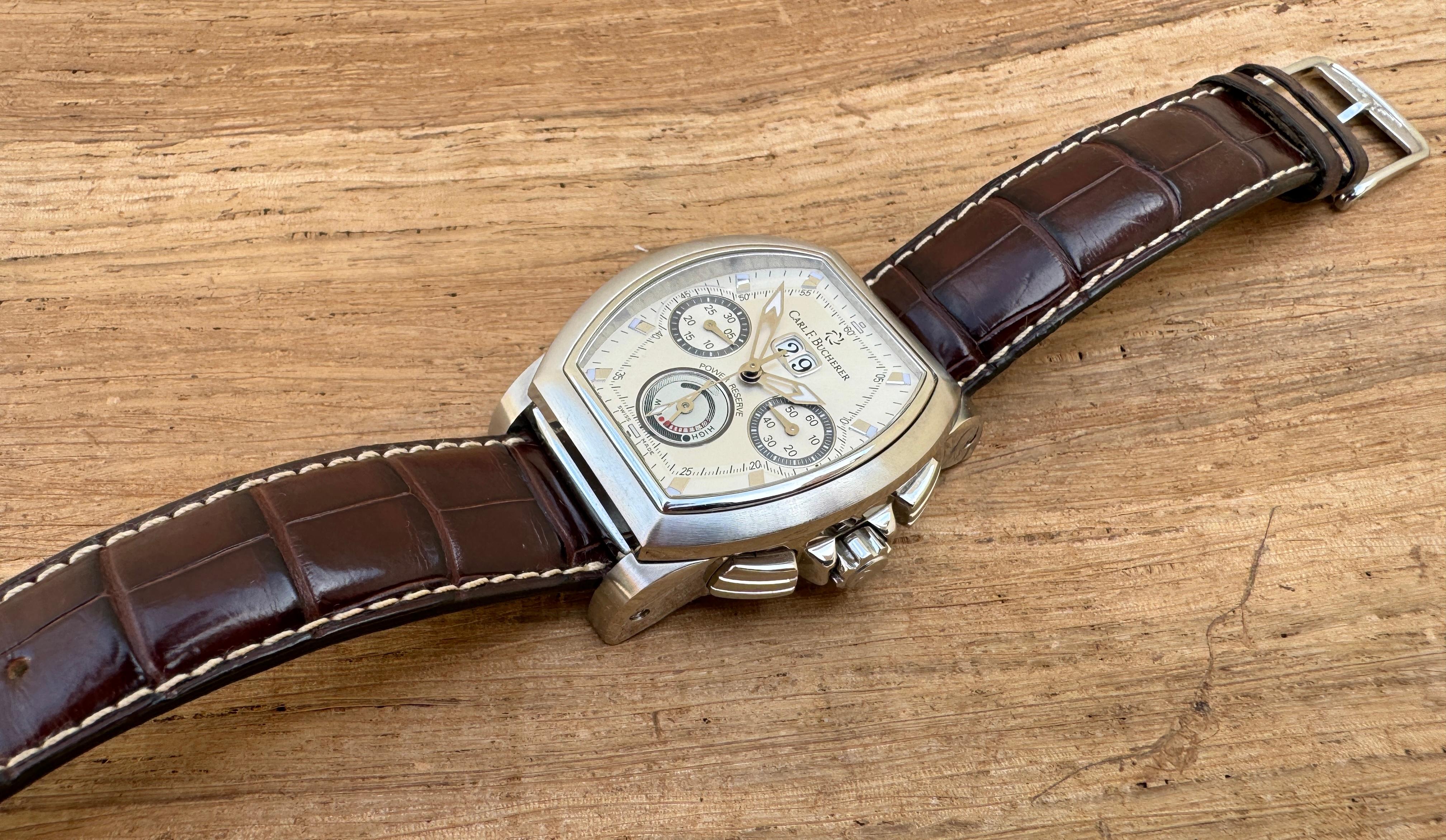 Men's Carl F. Bucherer Patravi Chronograph Superb Automatic Watch For Sale