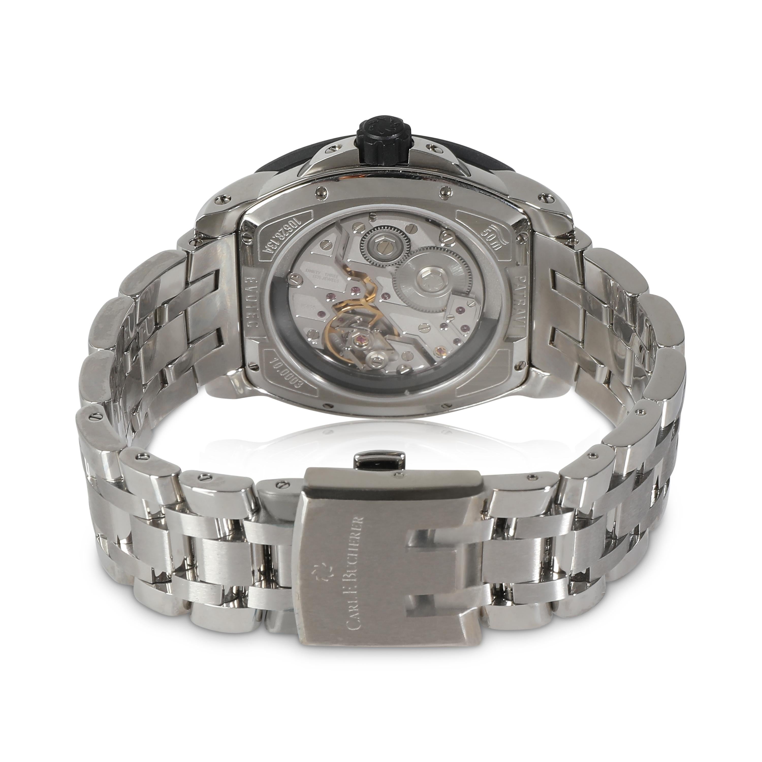 Carl F. Bucherer Patravi EvoTec 00.10628.13.33.21 Men's Watch in  Stainless Stee

SKU: 141260

PRIMARY DETAILS
Brand: Carl F. Bucherer
Model: Patravi EvoTec
Country of Origin: Switzerland
Movement Type: Mechanical: Automatic/Kinetic
Year of