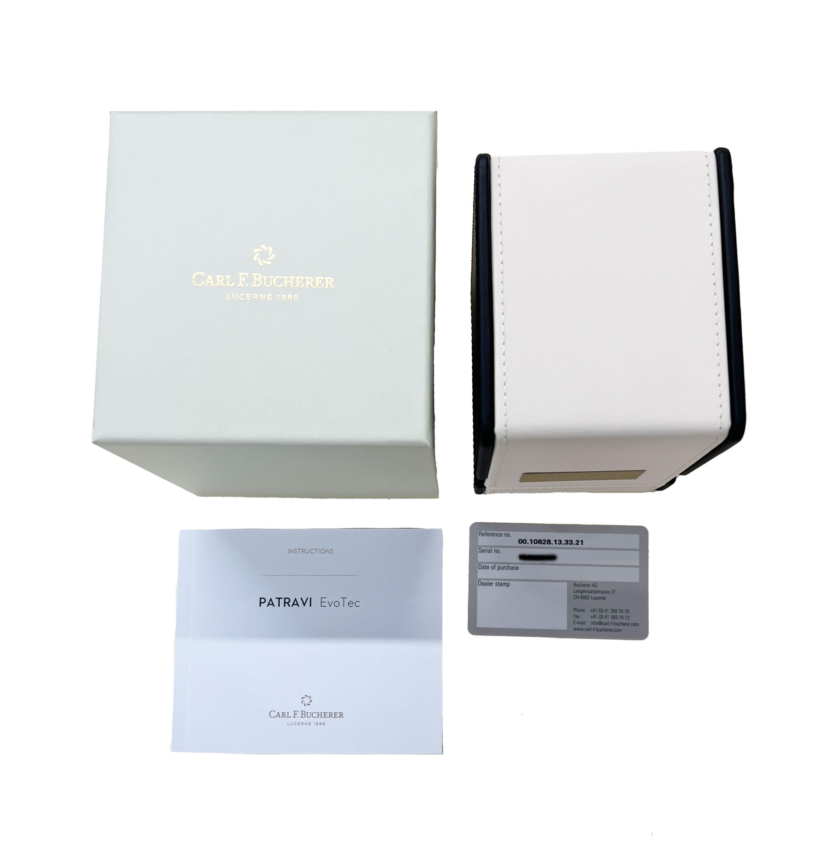 Carl F. Bucherer Patravi EvoTec 00.10628.13.33.21 Men's Watch in  Stainless Stee For Sale 2