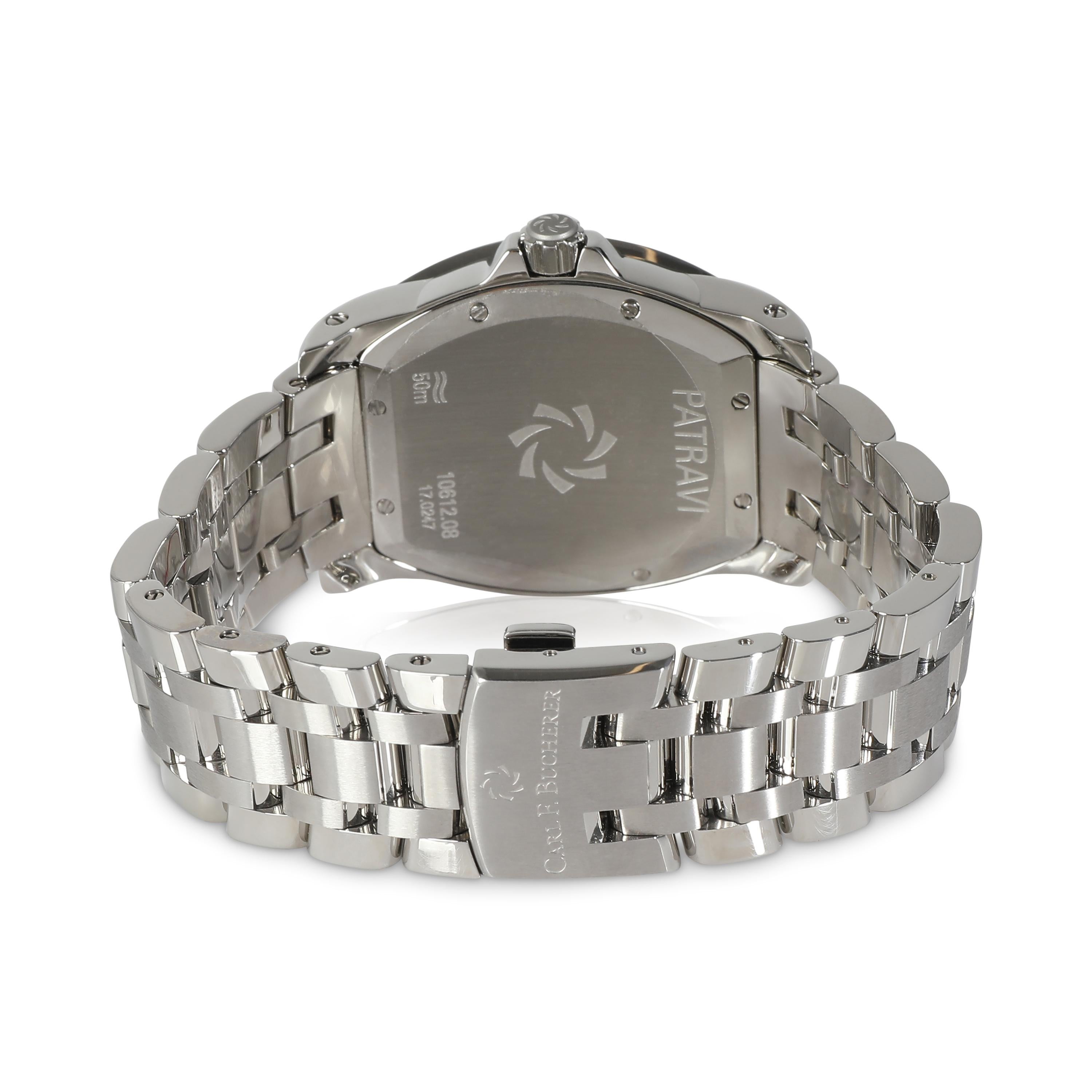 Carl F. Bucherer Patravi T-24 00.10612.08.13.21 Men's Watch in  Stainless Steel

SKU: 141254

PRIMARY DETAILS
Brand: Carl F. Bucherer
Model: Patravi T-24
Country of Origin: Switzerland
Movement Type: Mechanical: Automatic/Kinetic
Year of