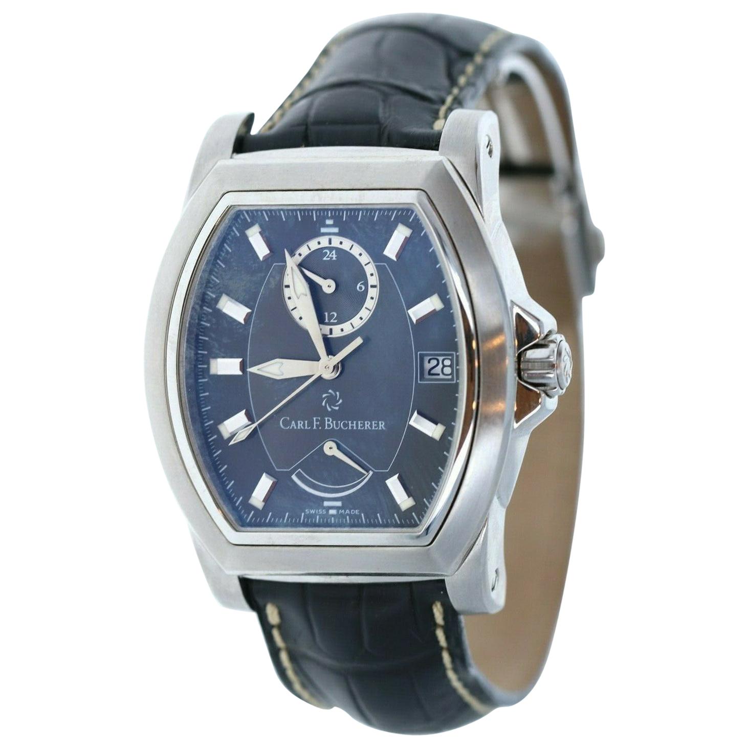 Carl F Bucherer Patravi T-24 Stainless Steel Watch 10612.08 For Sale