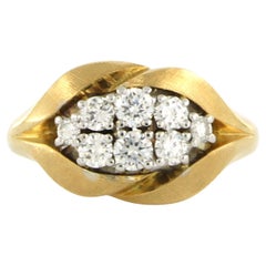 CARL F. BUCHERER ring with brilliant cut diamonds up to 0.40ct 18k gold