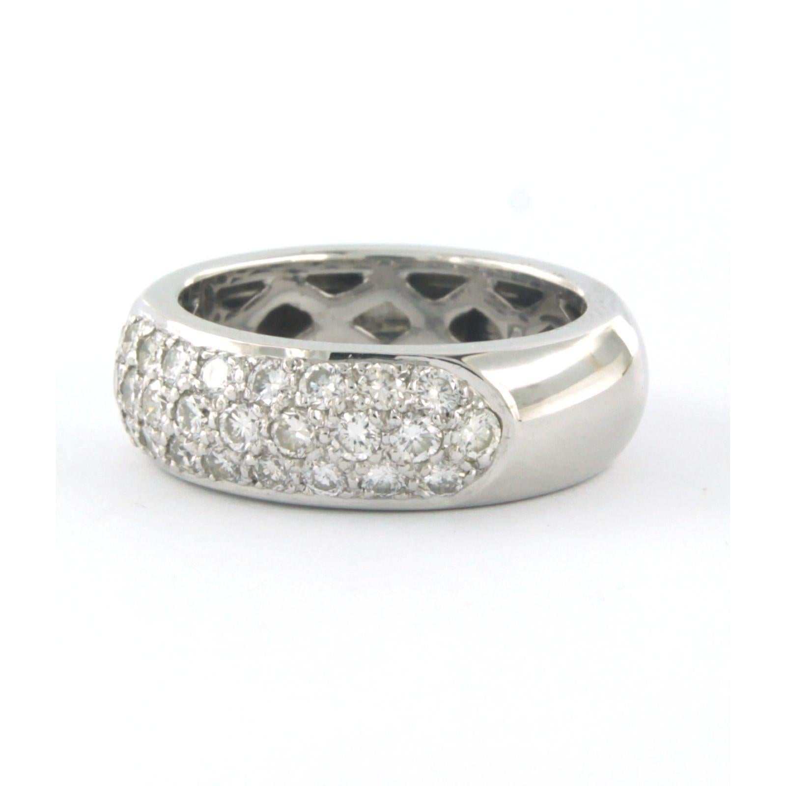 Brilliant Cut CARL F. BUCHERER - Ring with diamonds 18k white gold For Sale