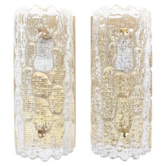 Carl Fagerlund 2 appliques pour Orrefors Suède 1960