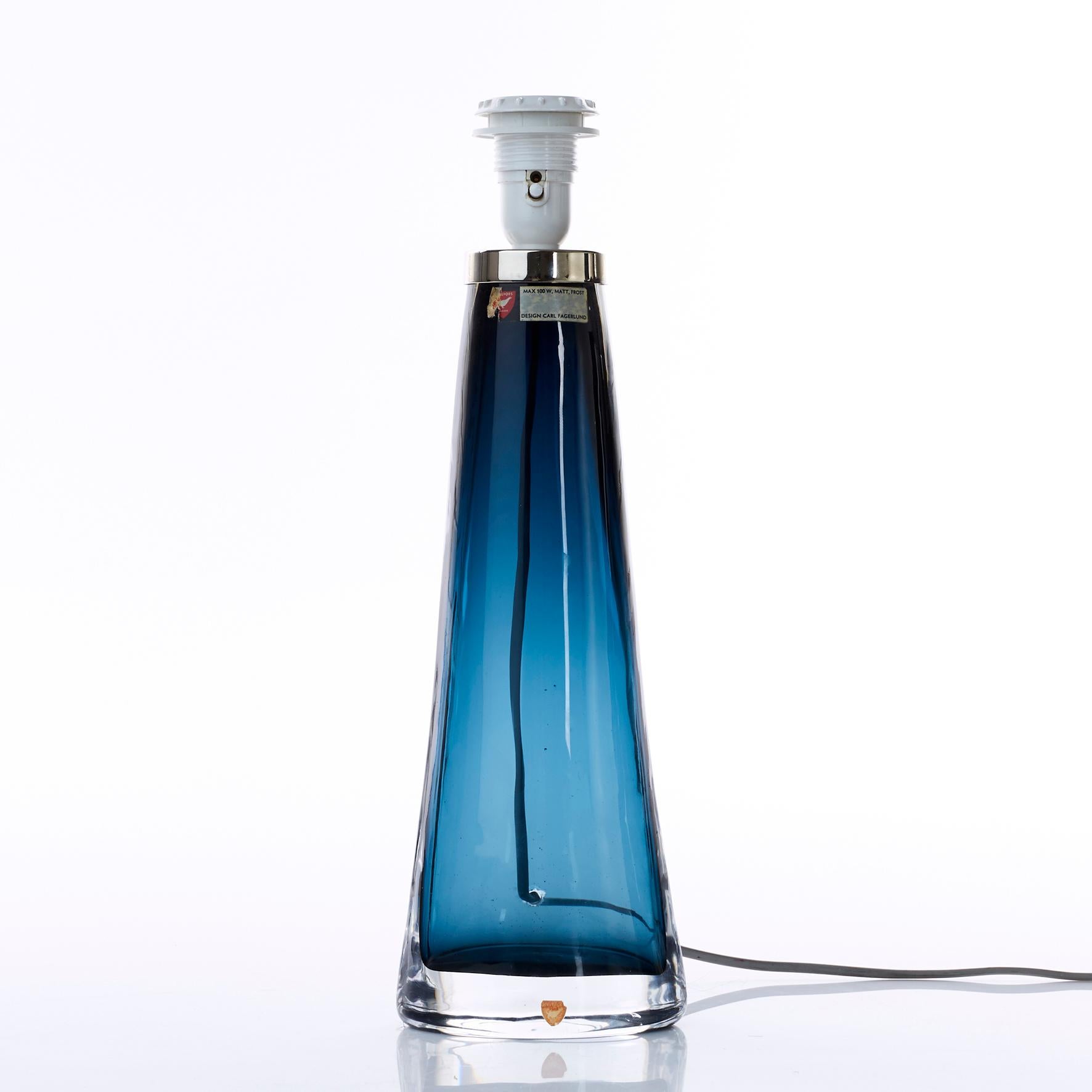 Scandinavo moderno Carl Fagerlund, una lampada da tavolo in vetro, Orrefors, Svezia in vendita