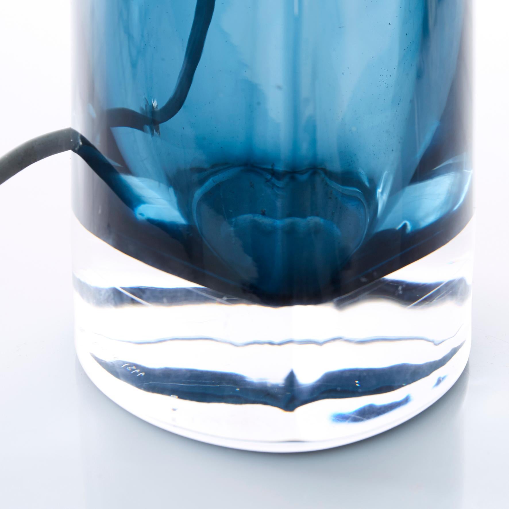 Carl Fagerlund, a Glass Table Lamp, Orrefors, Sweden In Good Condition For Sale In Paris, FR
