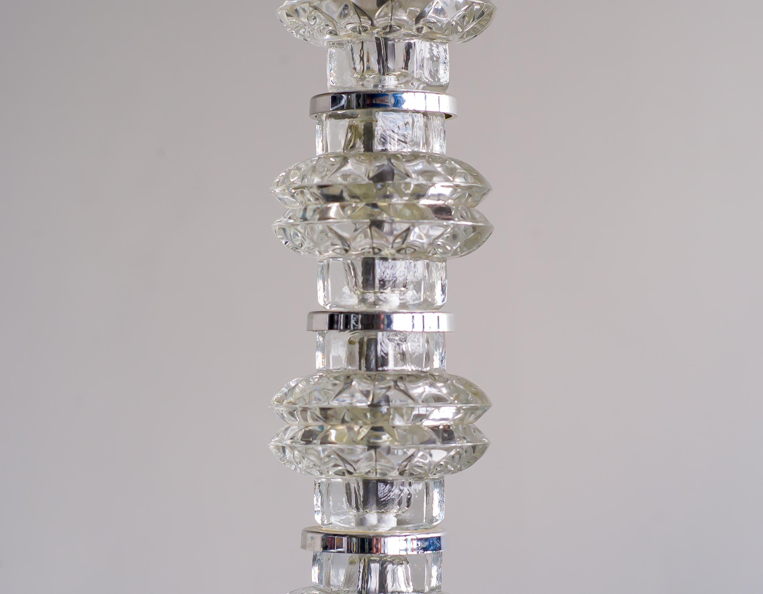 Carl Fagerlund: Stehlampe aus Kristall (Skandinavische Moderne) im Angebot