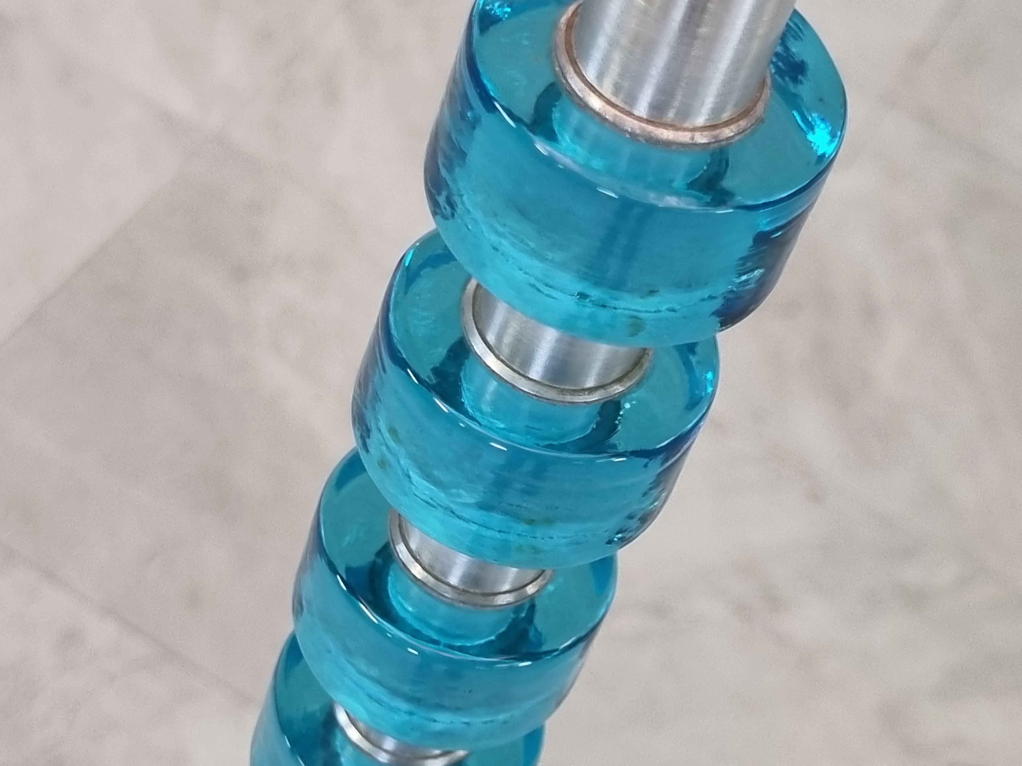 Lámparas de pie de cristal azul Carl Fagerlund, set de 2, años 60 en venta 2