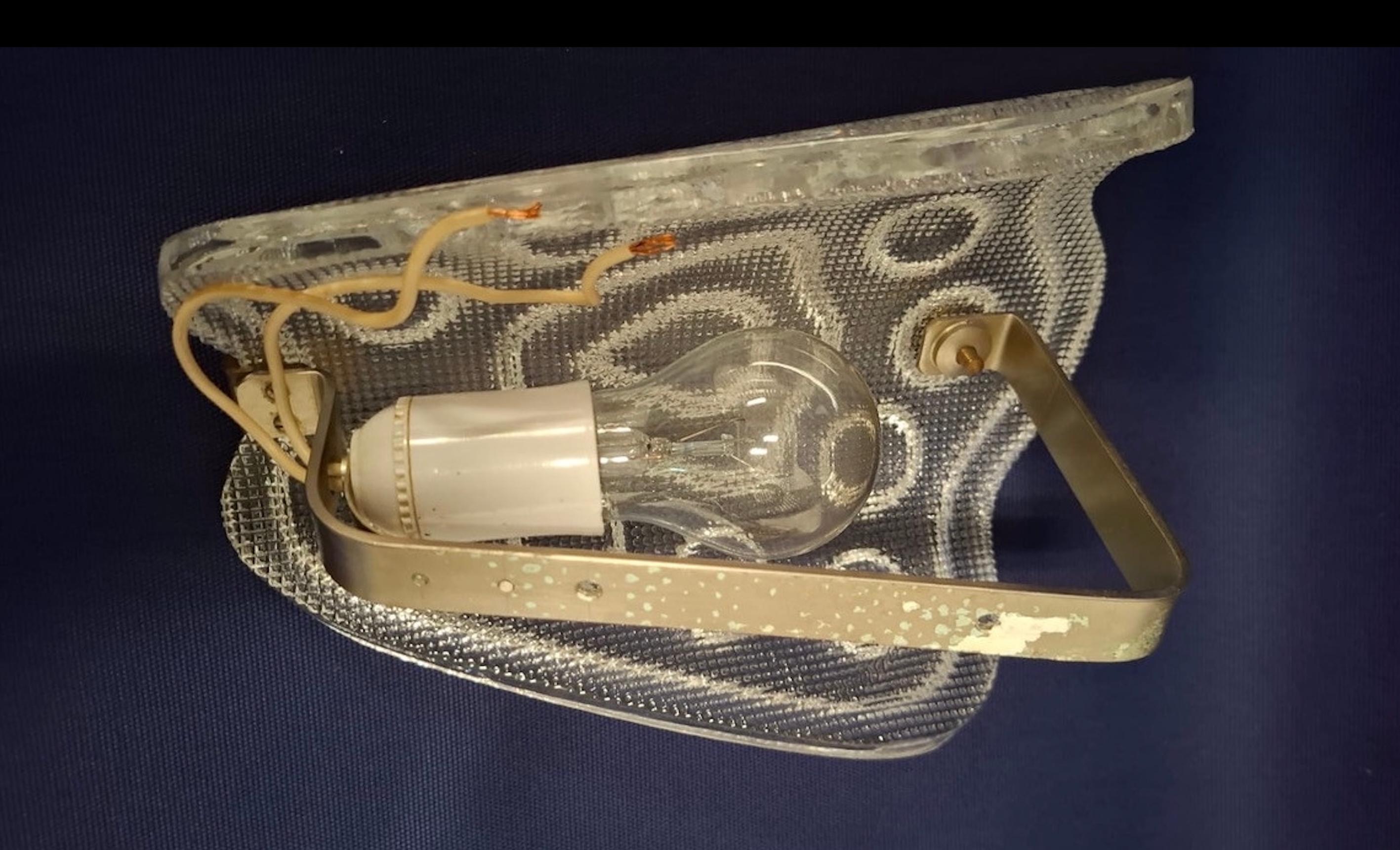 Laiton Carl Fagerlund appliques en laiton et verre Suède 1960 en vente