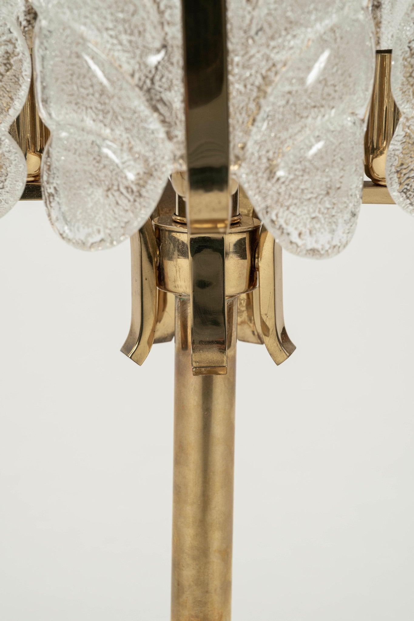 20ième siècle Lampe de table Carl Fagerlund en laiton et verre en vente