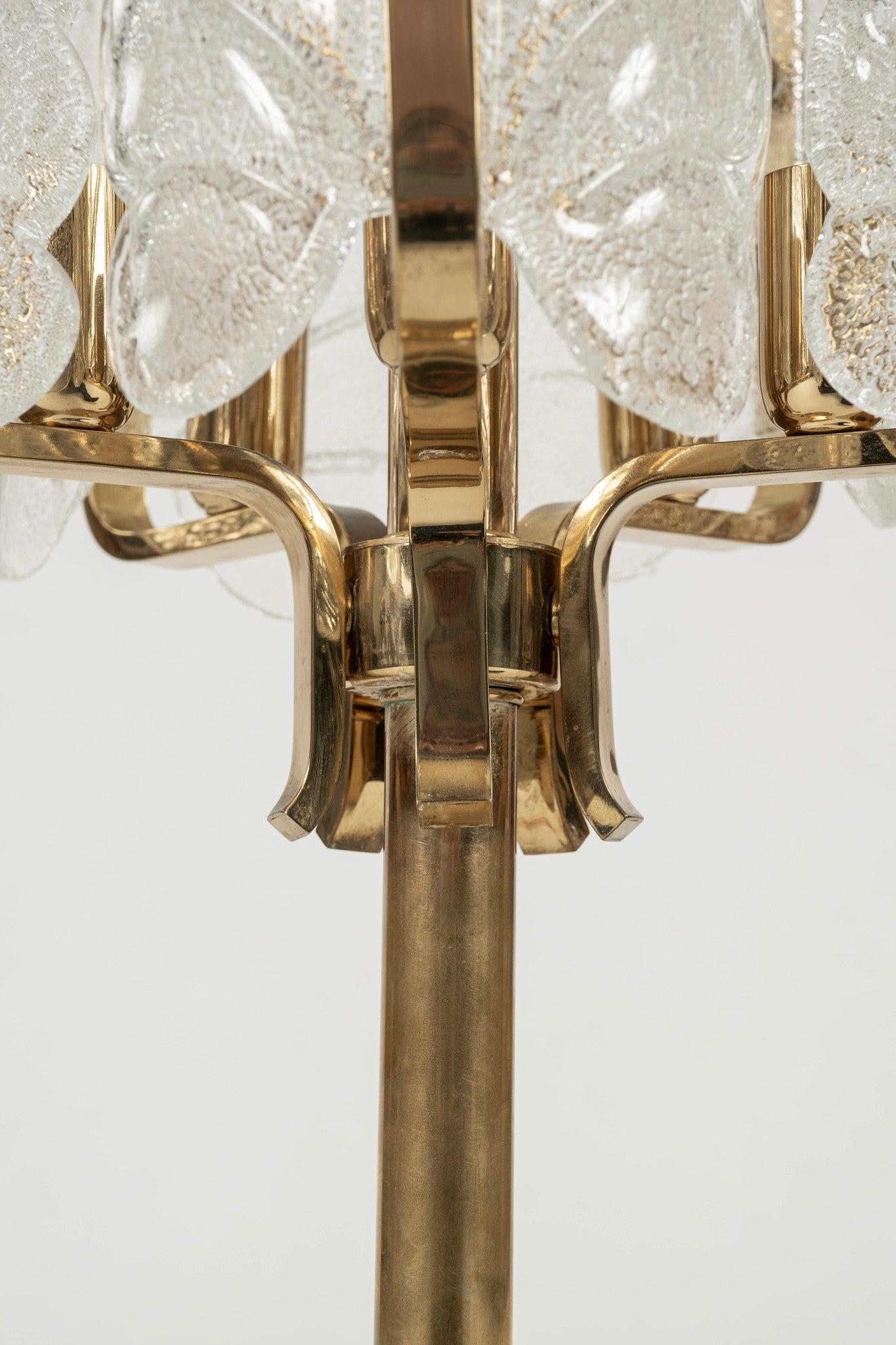 Laiton Lampe de table Carl Fagerlund en laiton et verre en vente