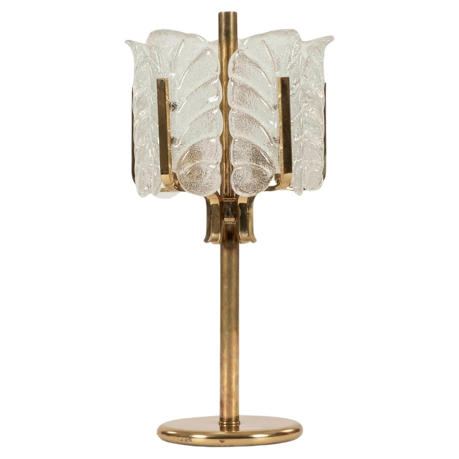 Lampe de table Carl Fagerlund en laiton et verre en vente