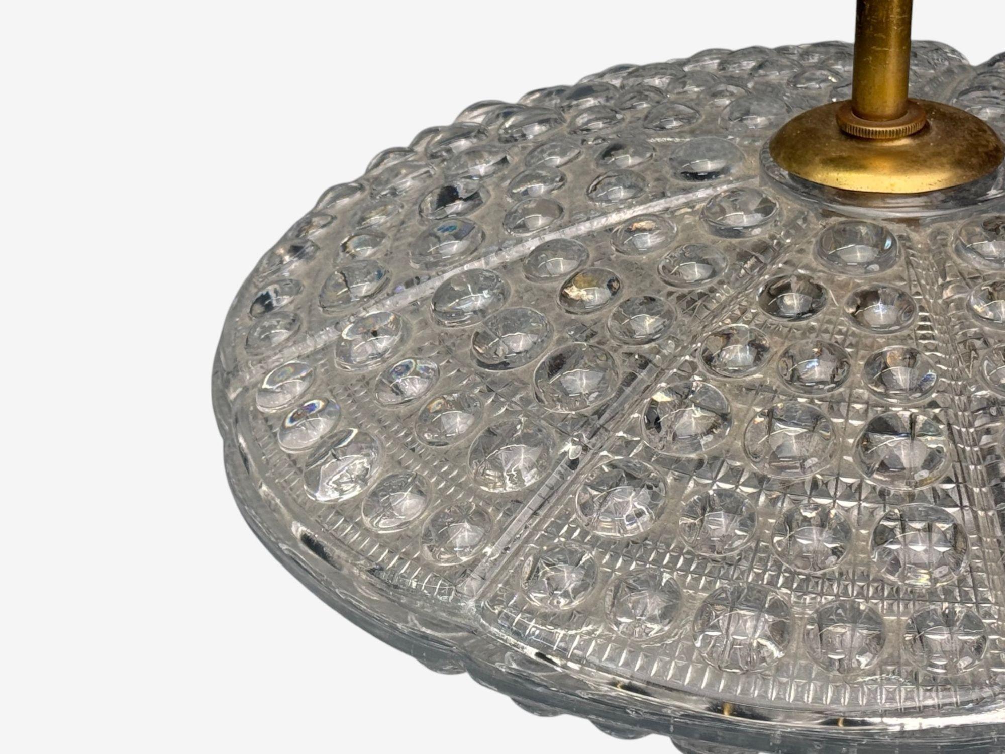 Mid-20th Century Carl Fagerlund, Brass, Glass, Pendant Lights, Sweden, 1940s For Sale
