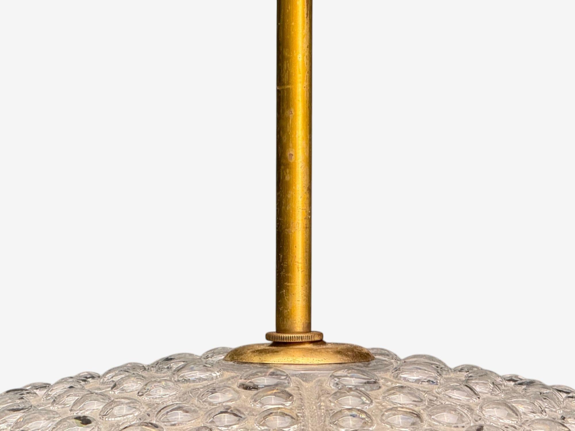 Carl Fagerlund, Brass, Glass, Pendant Lights, Sweden, 1940s For Sale 1