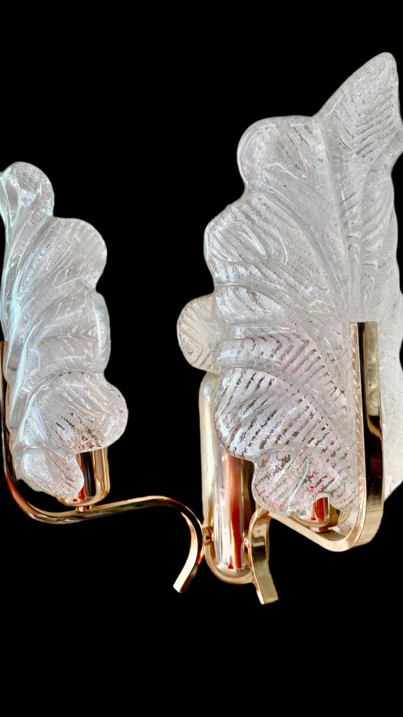 Mid-Century Modern Carl Fagerlund by Orrefors Pair of Sconce, 1980s For Sale