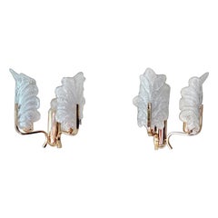 Carl Fagerlund by Orrefors Pair of Sconce, 1980s