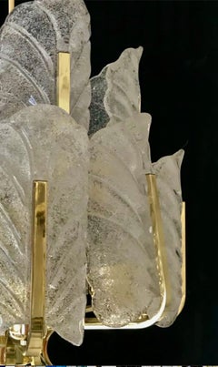 Carl Fagerlund By Orrifors Chandelier 14 Leaves glass Murano