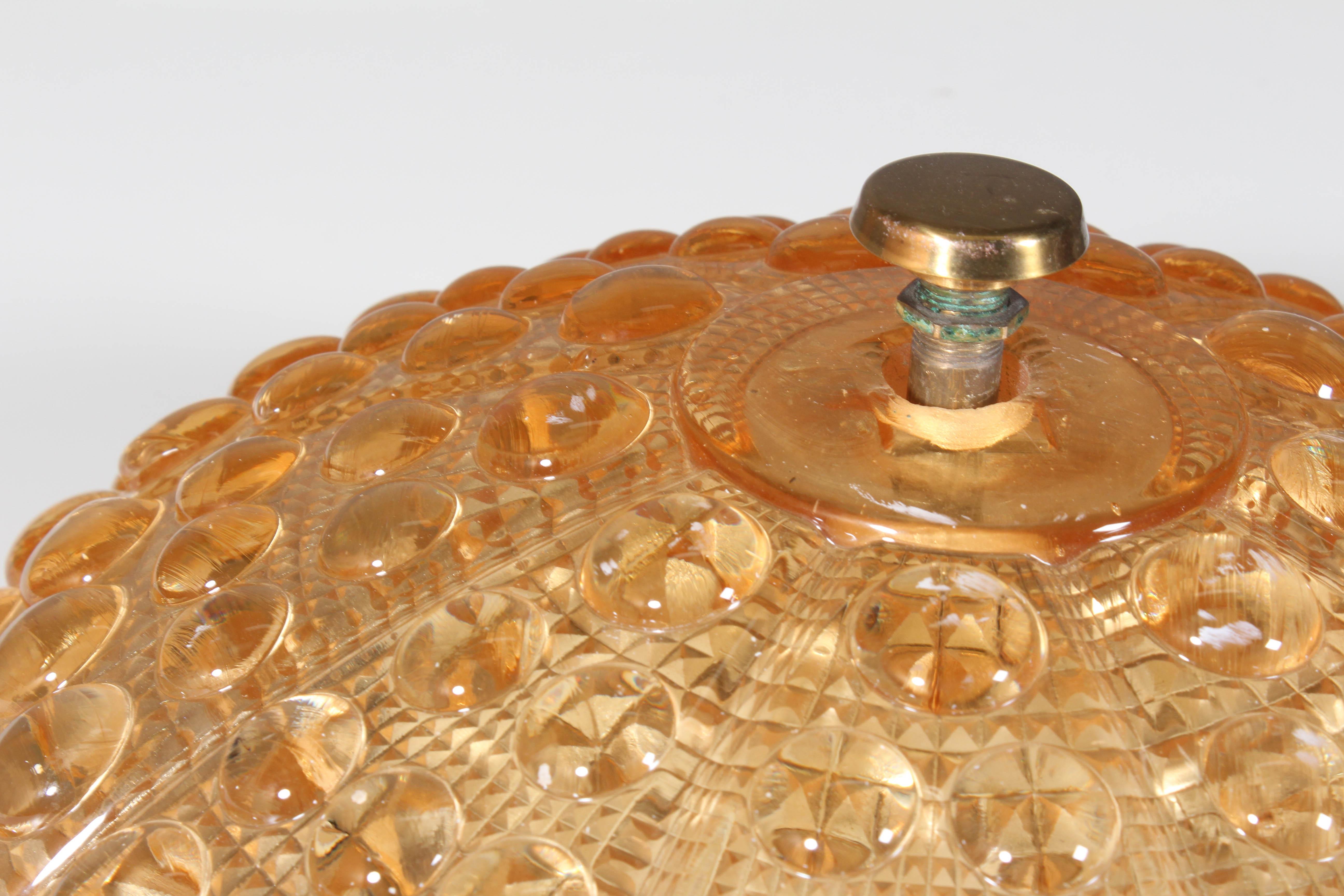 Carl Fagerlund ceiling lamp in glass and brass.

Made by Lyfa/Orrefors.