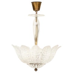 Carl Fagerlund Ceiling Lamp Produced by Orrefors in Sweden