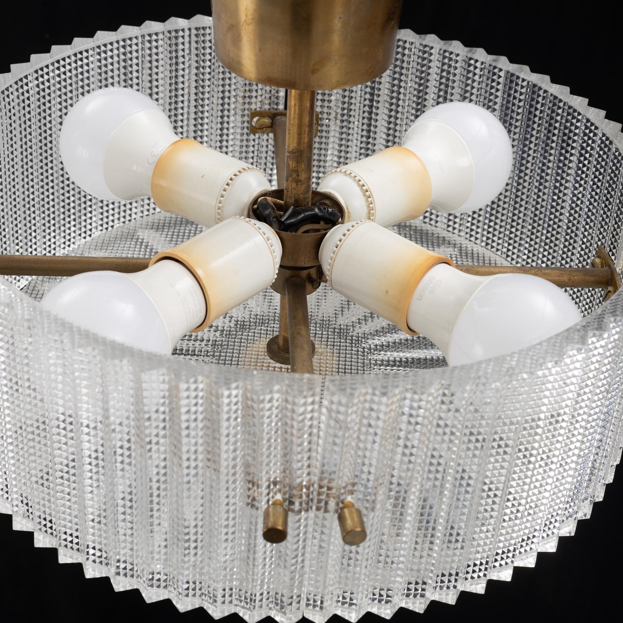 Mid-Century moderno Lampada per cella di Carl Fagerlund per  Orrefors Svezia 1960 Label in vendita