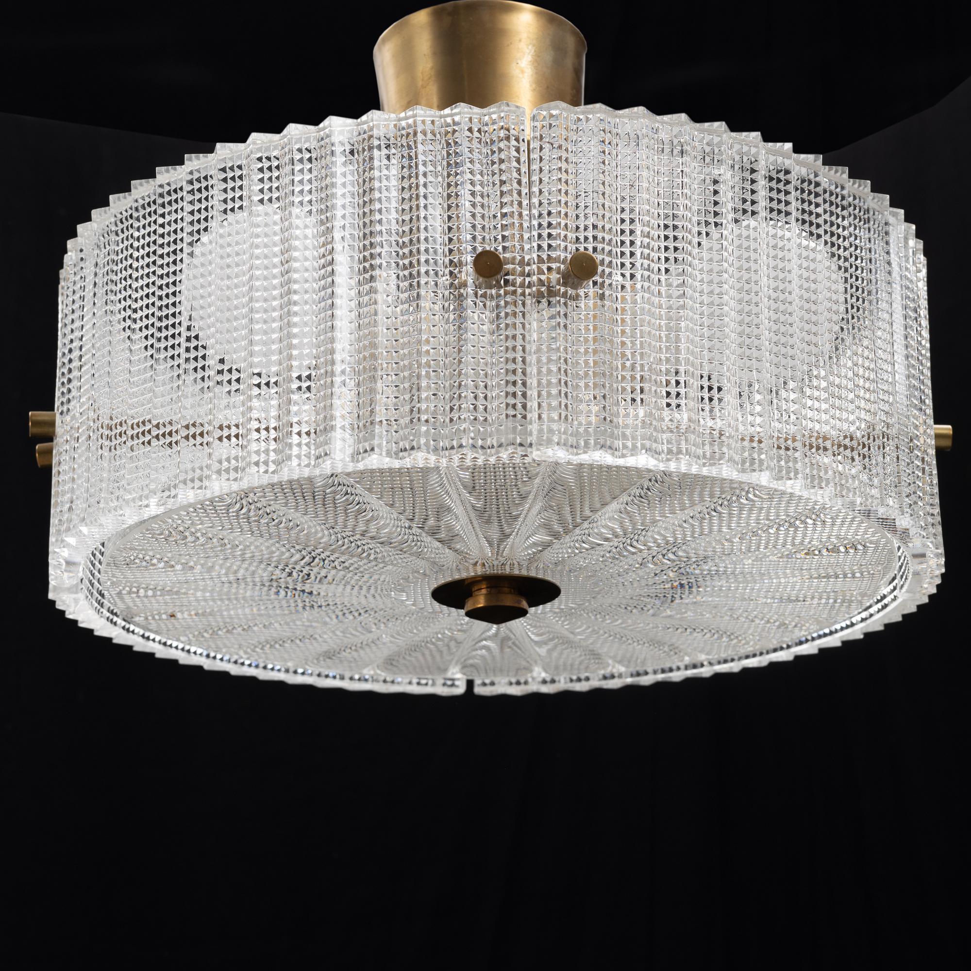 Lampada per cella di Carl Fagerlund per  Orrefors Svezia 1960 Label In condizioni buone in vendita a Paris, FR