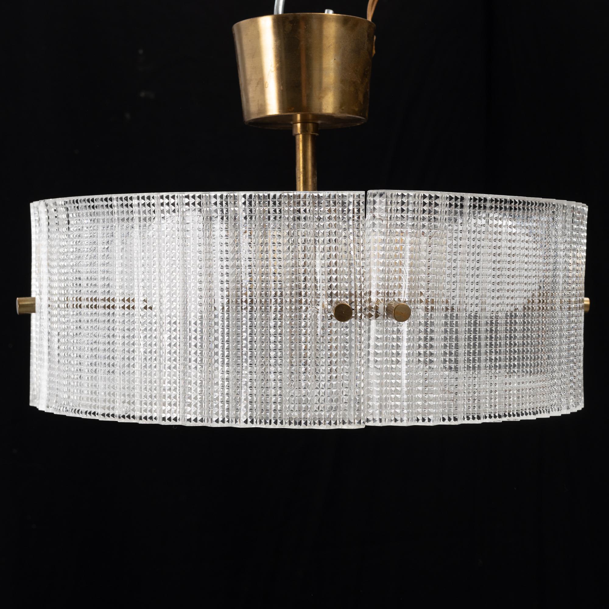 Ottone Lampada per cella di Carl Fagerlund per  Orrefors Svezia 1960 Label in vendita