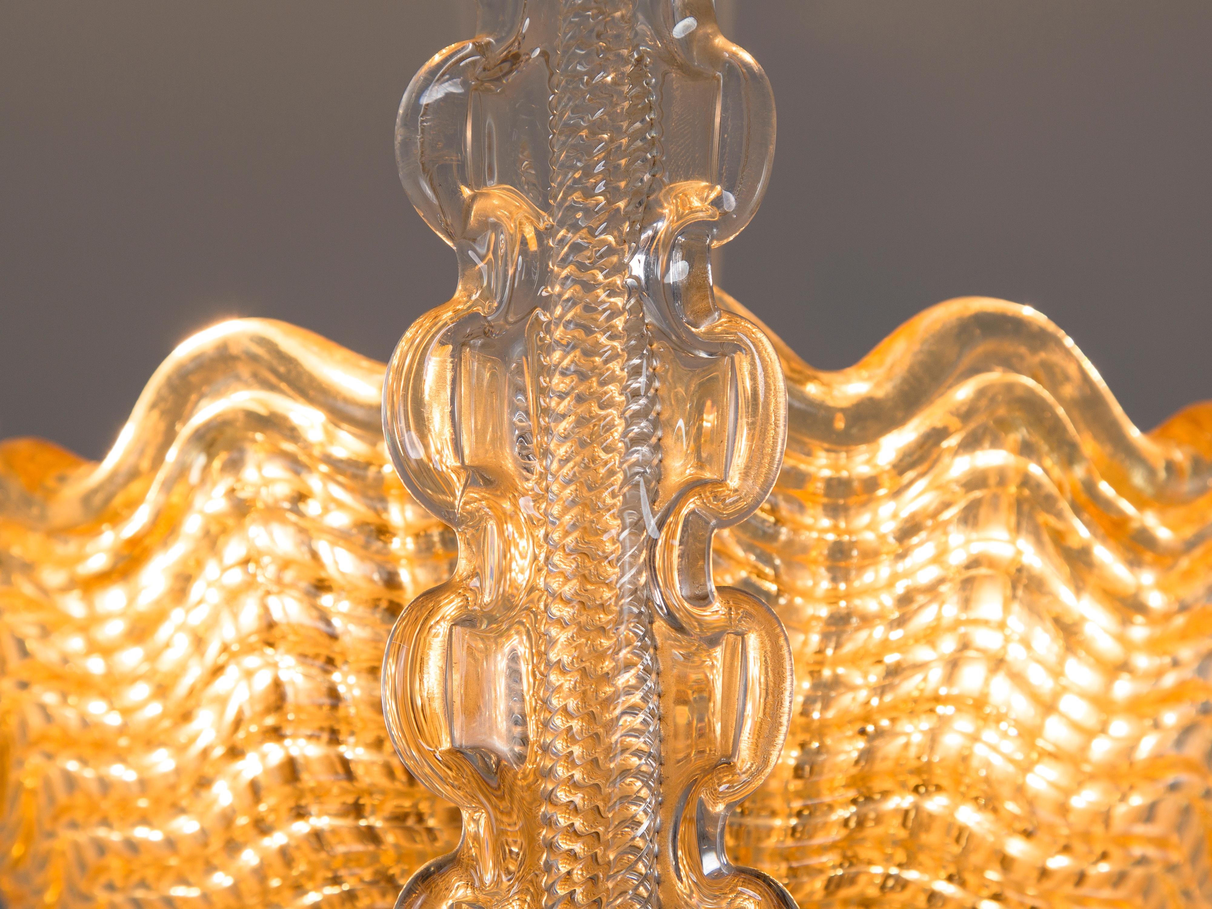 Swedish Carl Fagerlund Chandelier in Brass and Glass