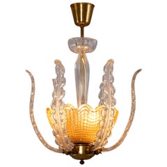 Carl Fagerlund Chandelier in Brass and Glass