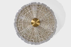 Carl Fagerlund, Flush Mount, Brass, Glass, Sweden, 1950s