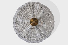 Carl Fagerlund, Flush Mount, Brass, Glass, Sweden, 1950s
