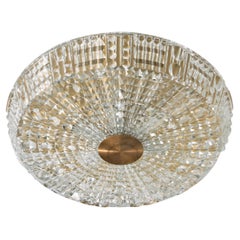 Carl Fagerlund, Flush Mount, Brass, Glass, Sweden, 1950s