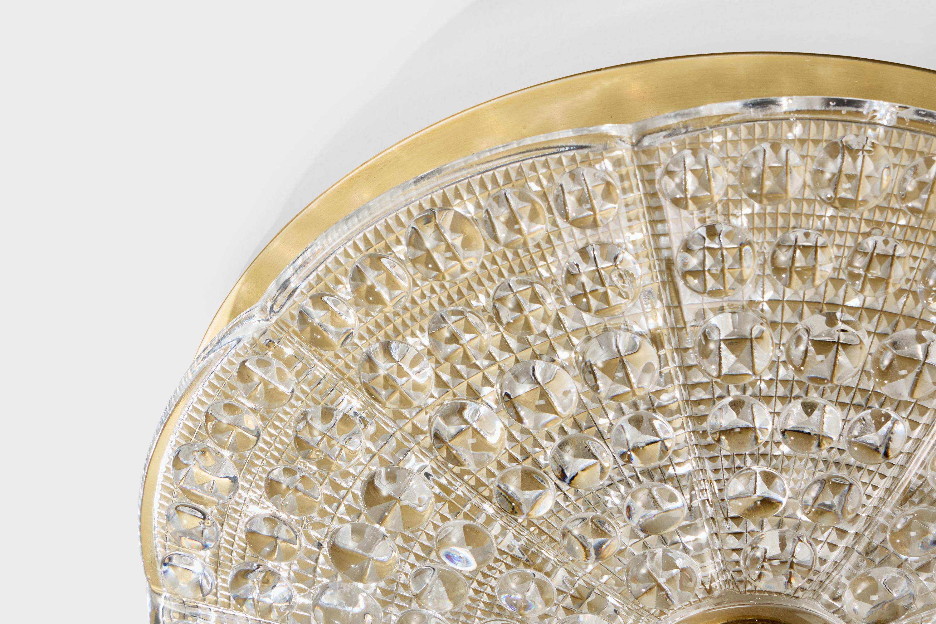 Carl Fagerlund, Soportes de empotrar, Latón, Cristal, Suecia, Años 50 en venta 5