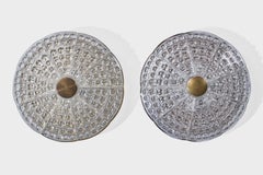 Carl Fagerlund, Flush Mounts, Messing, Glas, Schweden, 1950er Jahre