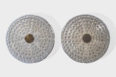 Carl Fagerlund, Flush Mounts, Messing, Glas, Schweden, 1950er Jahre