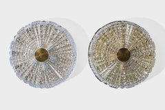 Carl Fagerlund, Montres affleurantes, laiton, verre, Suède, années 1950