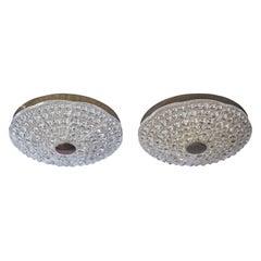 Carl Fagerlund, Flush Mounts, Messing, Glas, Schweden, 1950er Jahre