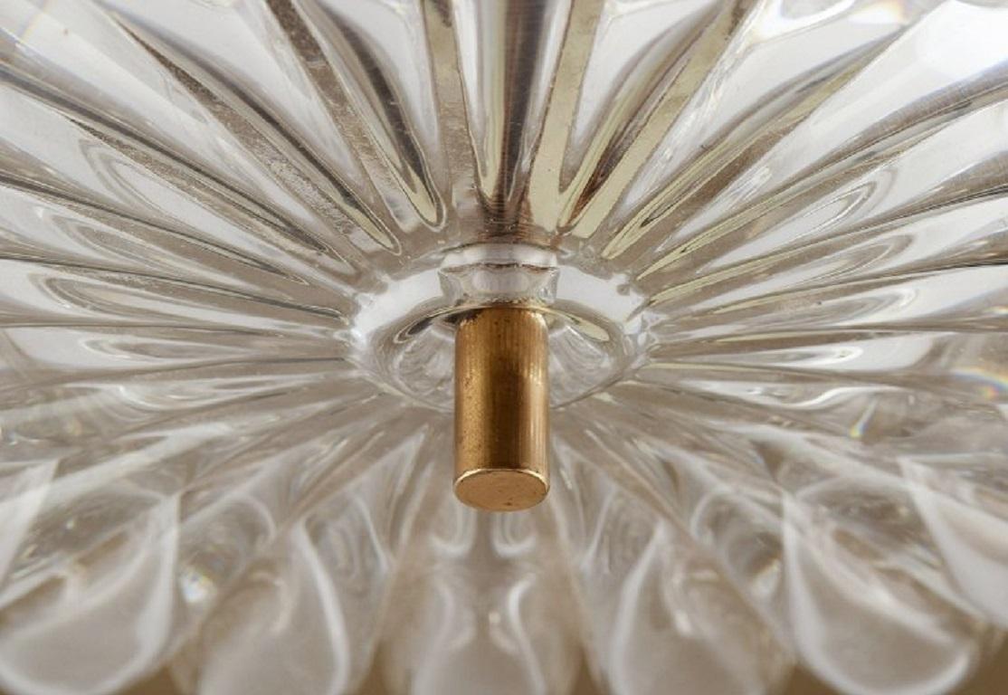 Swedish Carl Fagerlund for Orrefors, Bubblan Ceiling Lamp in Smoked and Clear Art Glass For Sale