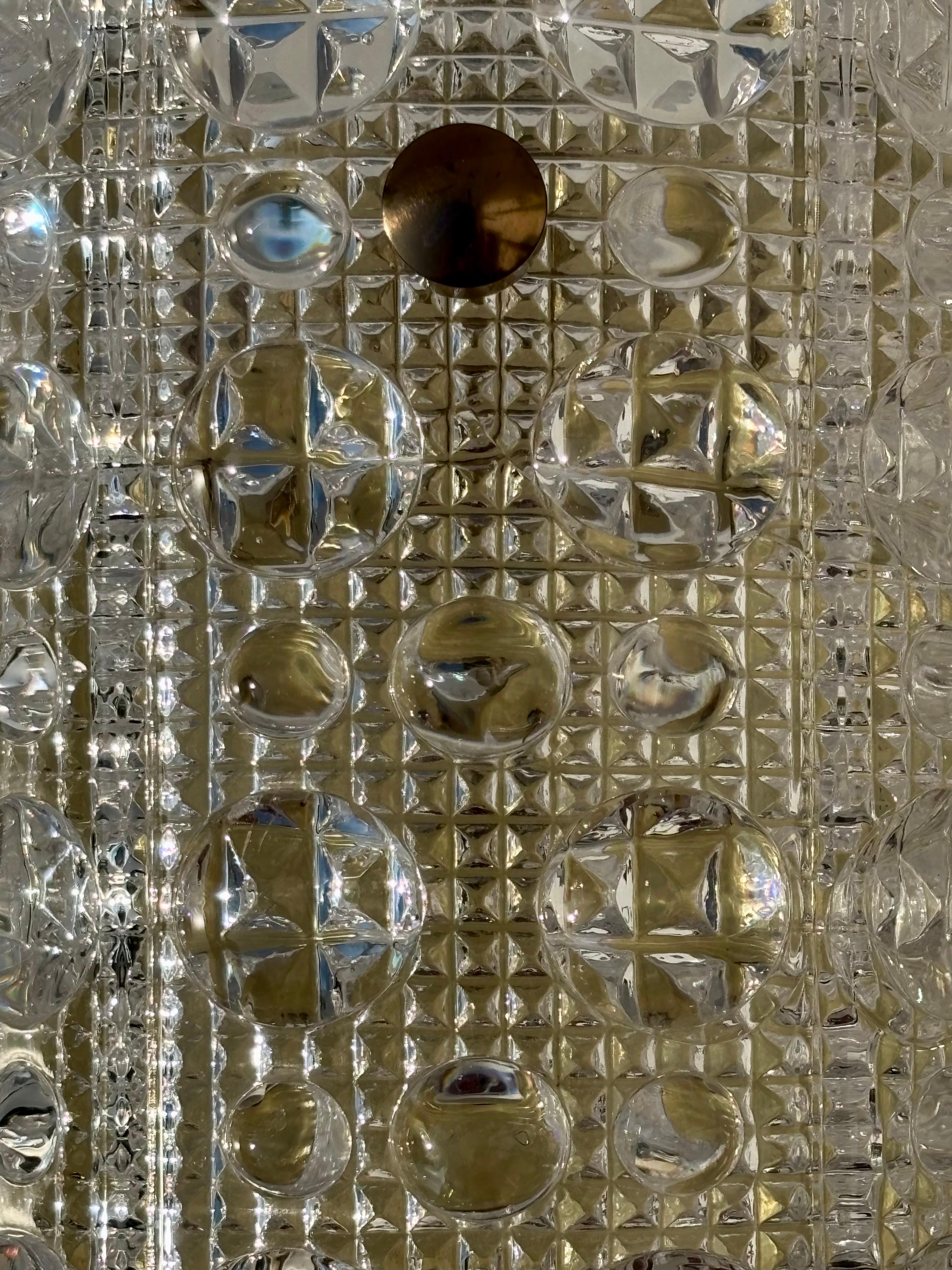 Two Carl Fagerlund for Orrefors Bubble Texture Crystal Sconce, 1950s For Sale 3